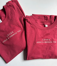 Load image into Gallery viewer, Loves Jesus + America Too T-Shirt