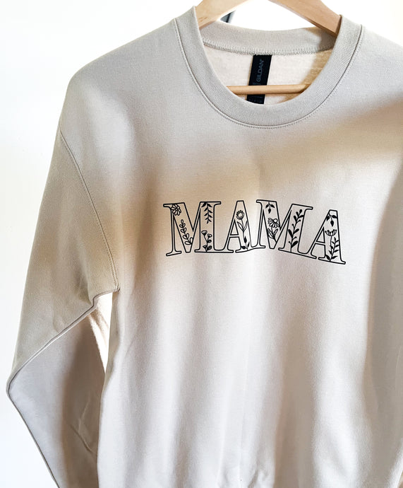 Floral MAMA Crewneck Sweatshirt