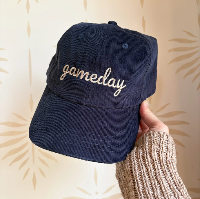 Navy Gameday Corduroy Hat