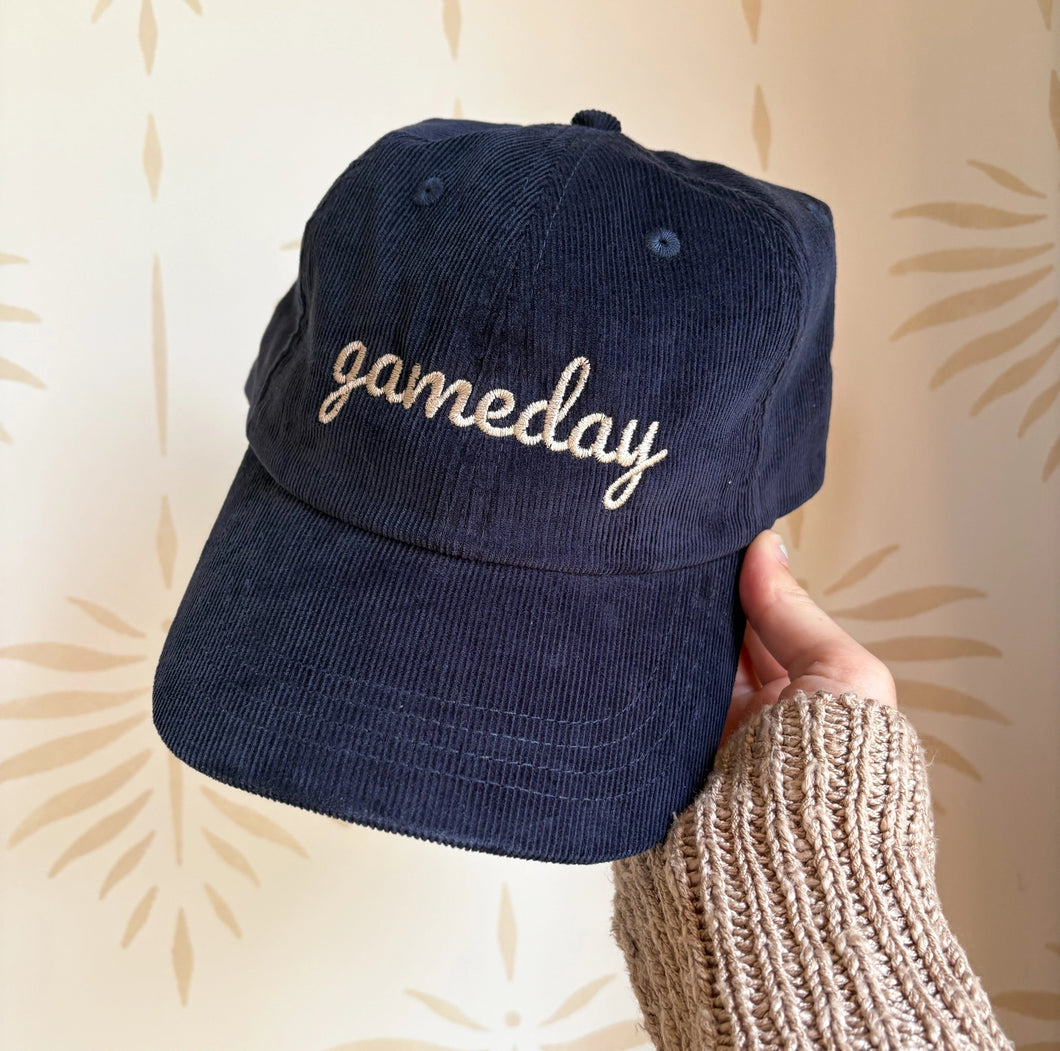 Navy Gameday Corduroy Hat